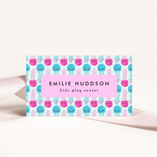 Jellyfish Pattern, Play Centre, Activity Centre Business Card (Creator Uploaded)