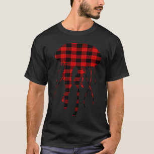 Jellyfish Red Buffalo Plaid Salp Matching Family P T-Shirt