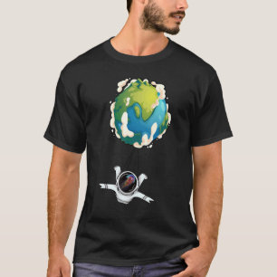 Jellyfish Reflection Astronaut Space Earth Balloon T-Shirt
