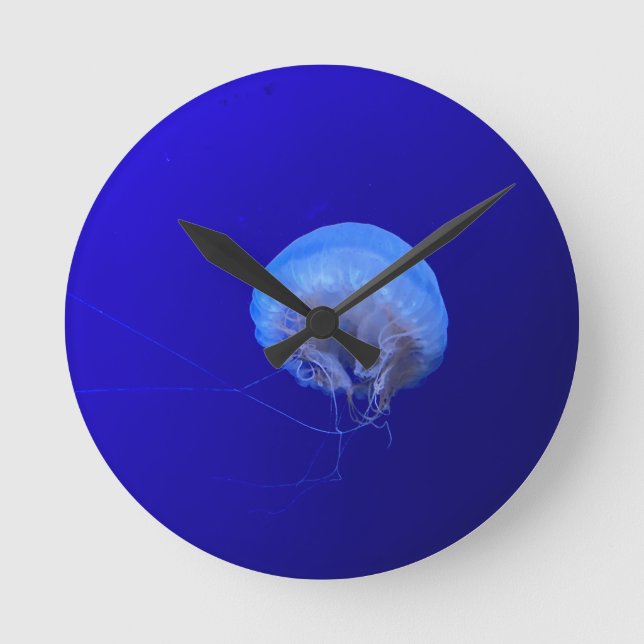Jellyfish Round Clock (Front)