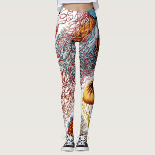 Jellyfish (Scheibenquallen) by Ernst Haeckel  Leggings