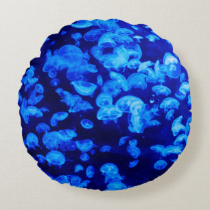 Jellyfish, Sea Animals, Sea Life, Ocean Animals Round Cushion
