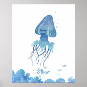 Jellyfish Serenity Customisable Poster