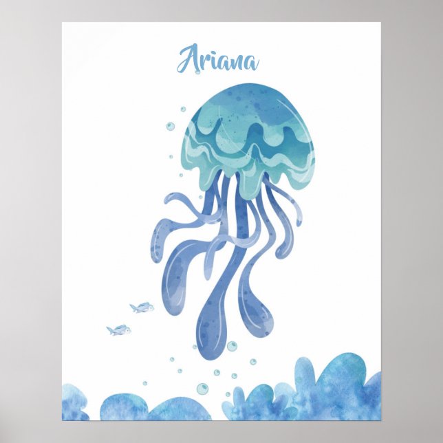 Jellyfish Serenity Customisable Poster (Front)