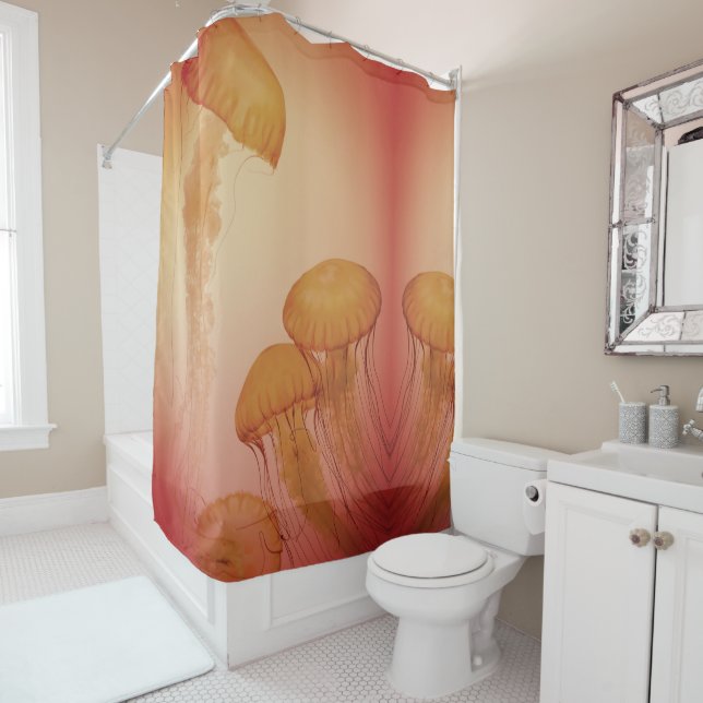 Jellyfish Shower Curtain (In Situ)