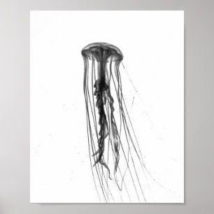 Jellyfish Silhouette   Poster