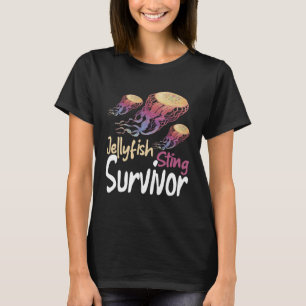 Jellyfish Sting Survivor Sea Creatures Ocean Marin T-Shirt