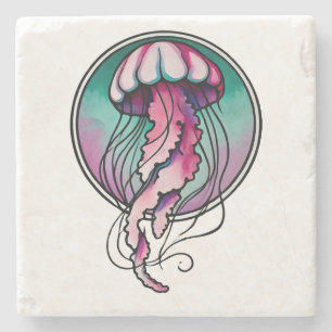 Jellyfish stone coaster