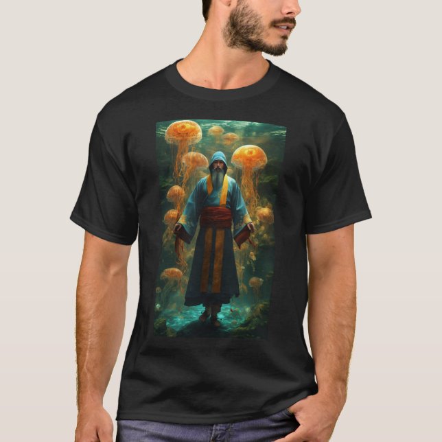 Jellyfish T-Shirts with Ethereal Elegance (Front)