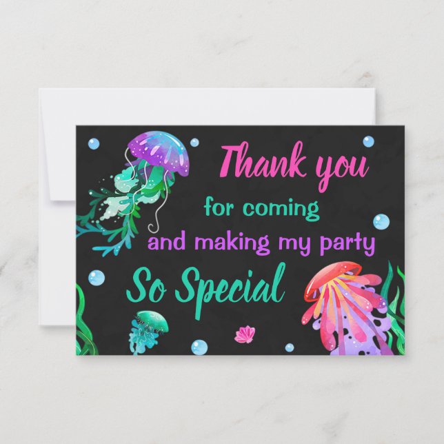 Jellyfish thank you card Jellyfish Thank you note (Front)