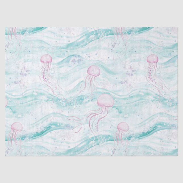 Jellyfish Underwater Adventure Pattern Tissue Paper (Front)