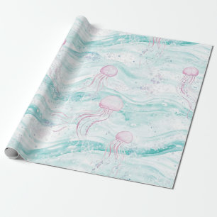 Jellyfish Underwater Adventure Pattern Wrapping Paper