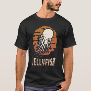 Jellyfish Vintage Retro Classic Animal Sunset T-Shirt