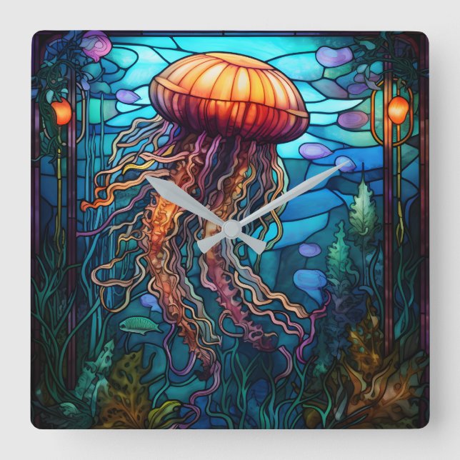 Jellyfish Wall Clock (Front)