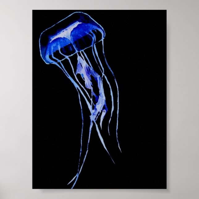 Jellyfish Watercolor Print (Front)