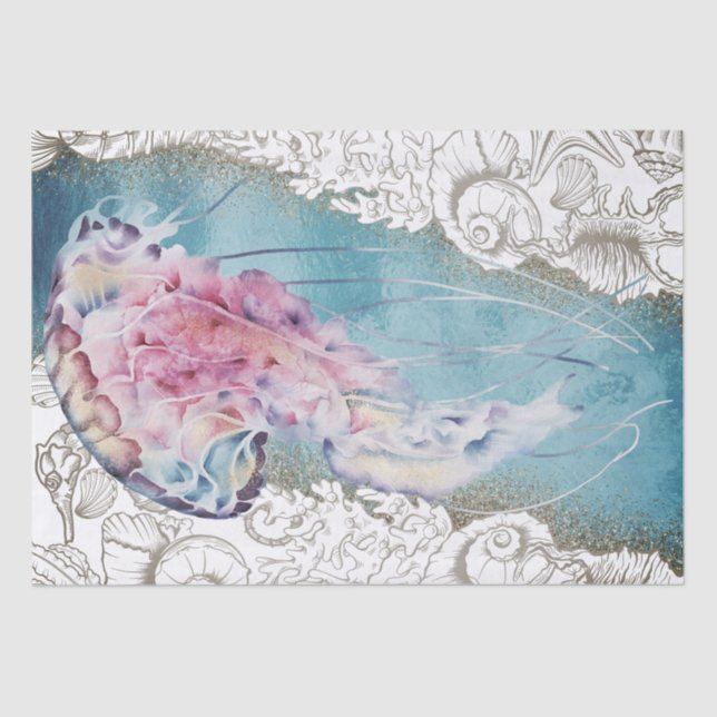 Jellyfish Watercolor Tissue Paper (Front)
