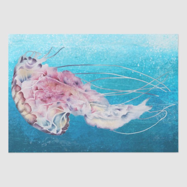Jellyfish Watercolor Tissue Paper (Front)