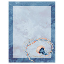 Jellyfish Watercolor Unlined Letter Writing Paper