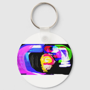 Jellyfish wave fun key ring