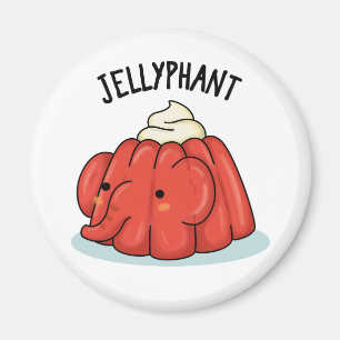 Jellyphant Cute Elephant Jelly Pun Magnet