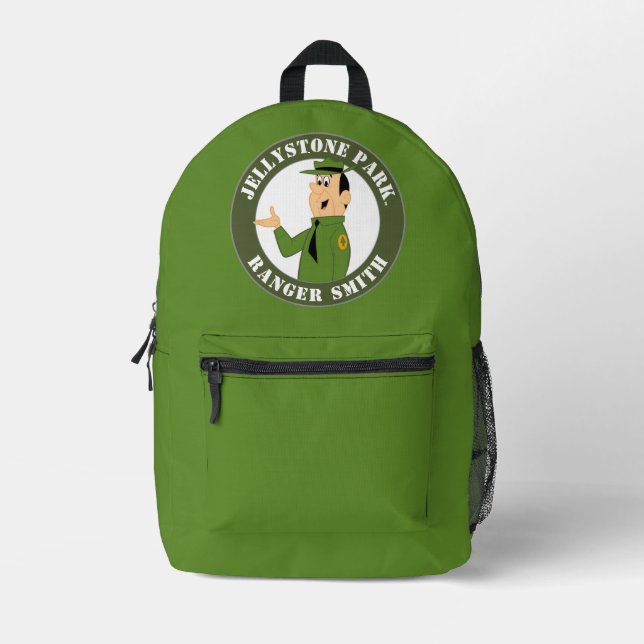 Jellystone's Ranger Smith Portrait Printed Backpack (Front)