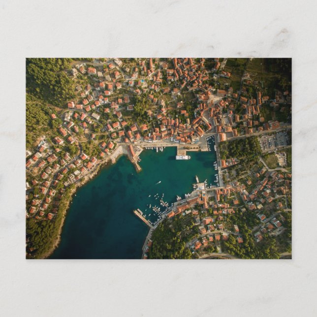 JELSA, HVAR, CROATIA - AERIAL VIEW POSTCARD (Front)
