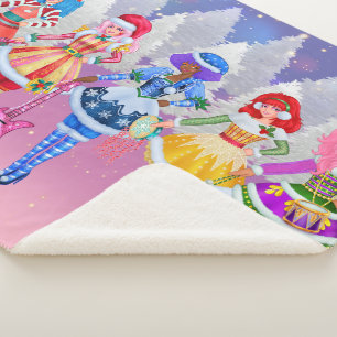 Jem and the Holograms Christmas Sherpa blanket