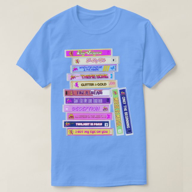 Jem and the Holograms Songs Cassettes T-Shirt (Design Front)