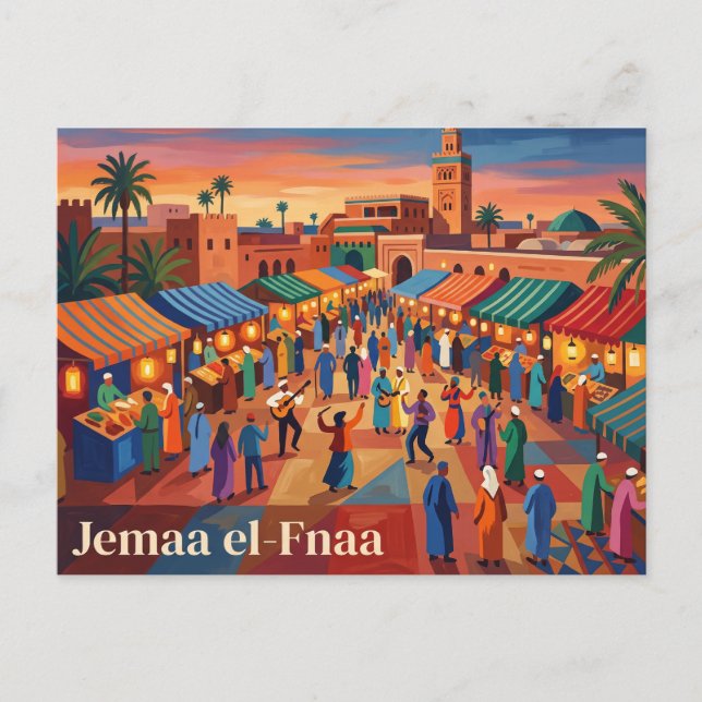 Jemaa el-Fnaa Morocco Postcard (Front)