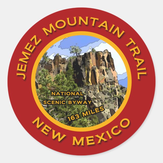 Jemez Mountain Trail, New Mexico Classic Round Sticker (Front)
