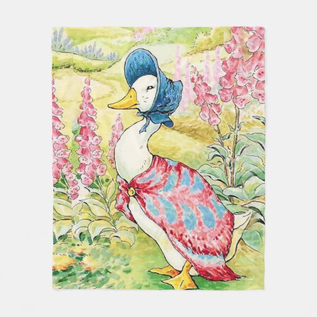 “Jemima Puddle Duck” by Beatrix Potter Fleece Blanket (Front)