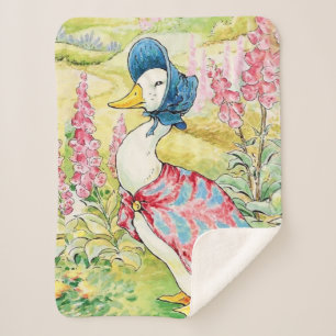 “Jemima Puddle Duck” by Beatrix Potter Sherpa Blanket