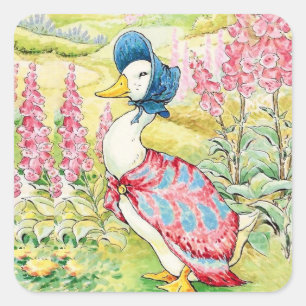 “Jemima Puddle Duck” by Beatrix Potter Square Sticker