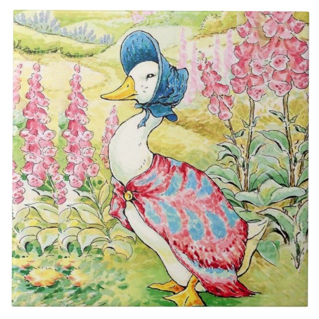 “Jemima Puddle Duck” by Beatrix Potter Tile (Front)