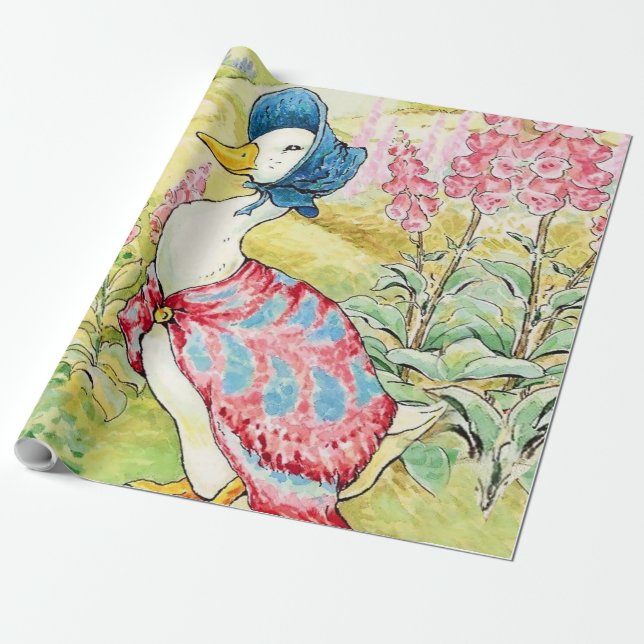 “Jemima Puddle Duck” by Beatrix Potter Wrapping Paper (Unrolled)