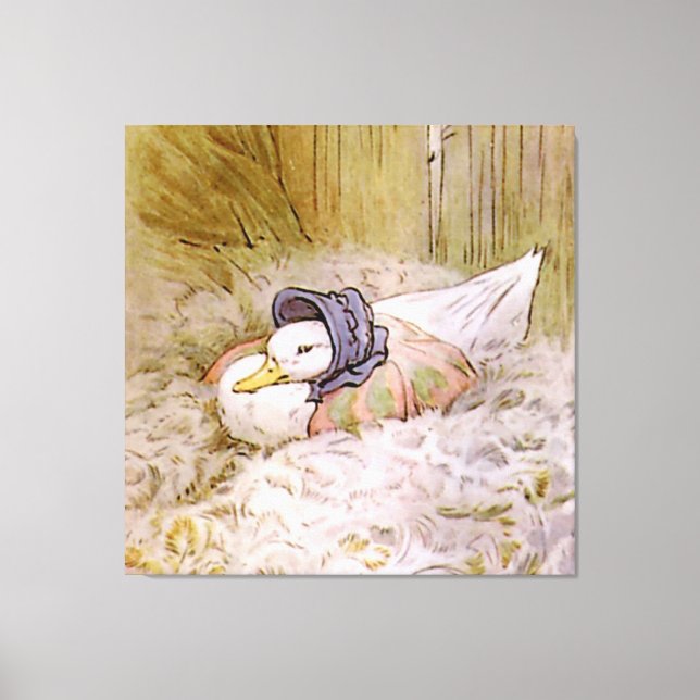 Jemima Puddle-Duck Hatching Her Eggs by Beatrix Po Canvas Print (Front)