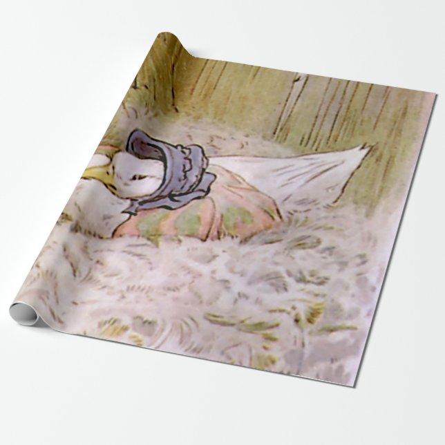Jemima Puddle-Duck Hatching Her Eggs by Beatrix Po Wrapping Paper (Unrolled)