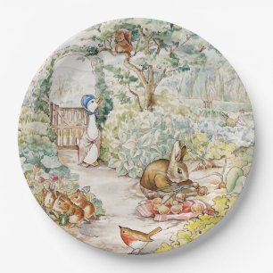 Jemima Puddle Duck in Mr Mc Gregor's Garden Paper Plate