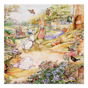 Jemima Puddle Duck taking a walk with Mr. Fox    Poster