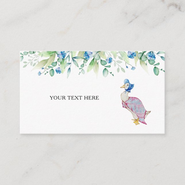 Jemima Puddleduck Custom notes Enclosure Cards (Front)