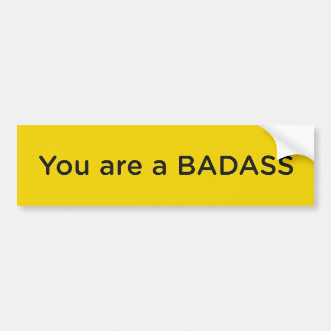 Jen Sincero Badass Bumper Sticker (Front)