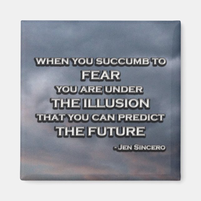 Jen Sincero Badass Motivational Quote Magnet (Front)