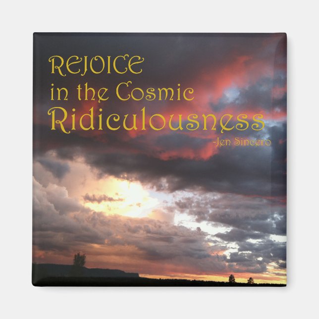 Jen Sincero Badass Motivational Quote Magnet (Front)