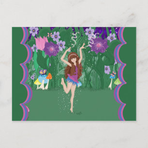 Jen the Dancing Flower Fairy Postcard