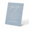 Jenga Wedding Guestbook Elegant Script Dusty Blue