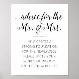 Jenga Wedding Sign - Alejandra