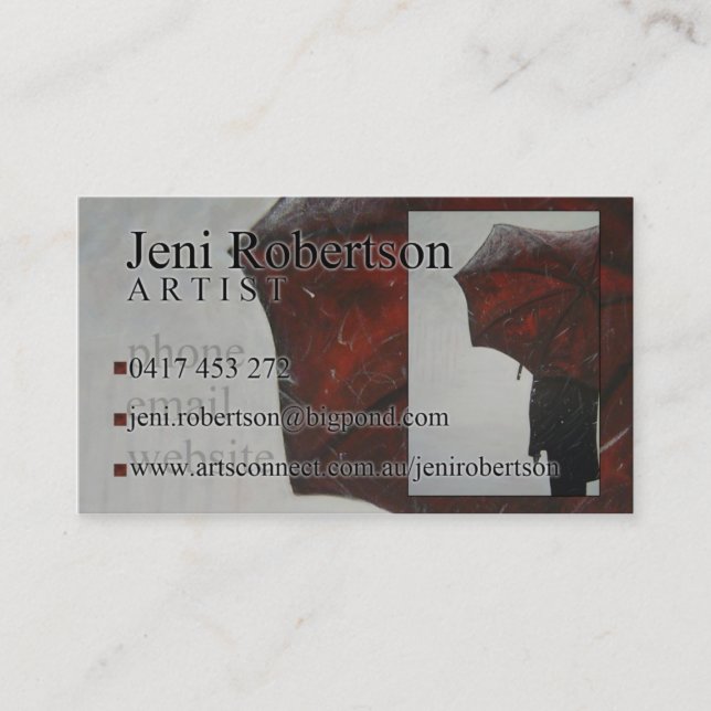 Jeni Robertson Business Card (Front)