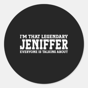 Jeniffer Personal Name Jeniffer Classic Round Sticker