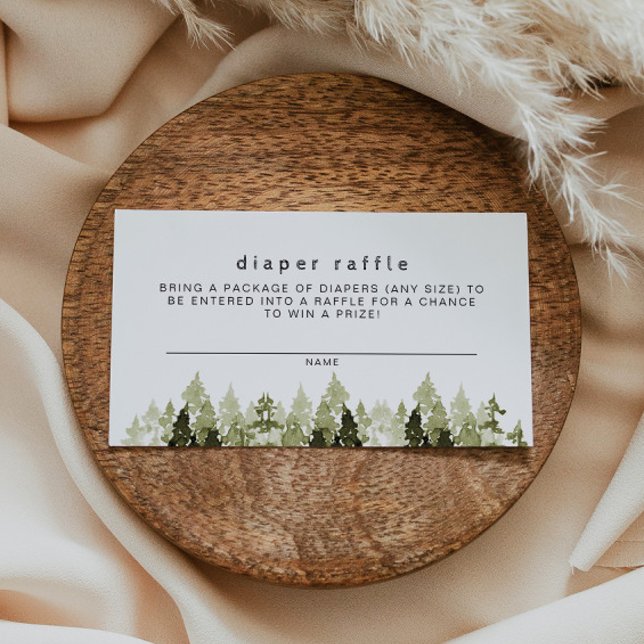 JENNA Rustic Pine Baby Diaper Raffle Ticket Game (Creator Uploaded)