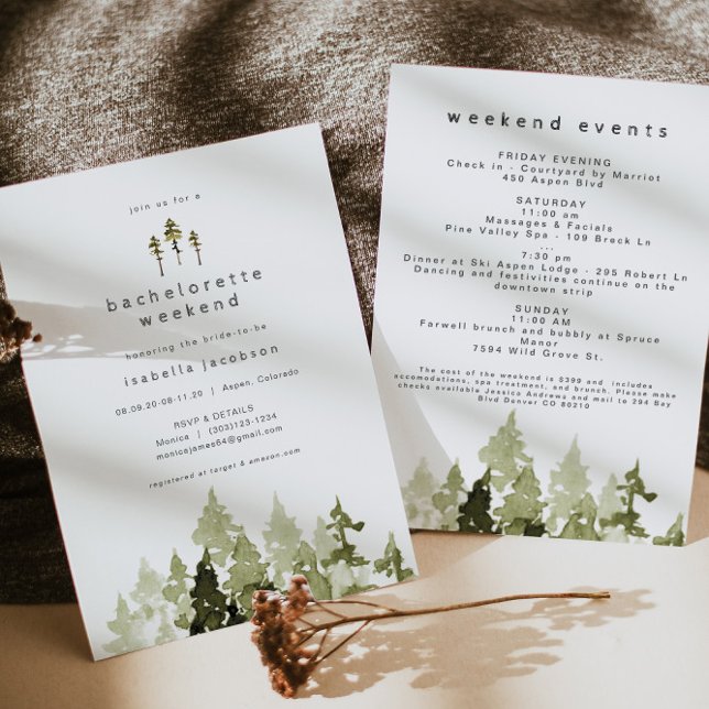 JENNA Rustic Pine Mountain Forest Bachelorette (Creator Uploaded)